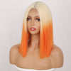 Ins Hot Ombre Blonde Pink Bob Mini Lace Wigs