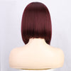 Wine RedLace Wigs Short Straight Lace Front Wig for Women