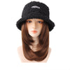 Lamb Hair Fisherman Hat mid-Length Wig - Effortless Glamor