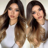 Hot Brown OmbreBlonde Wavy Long Mini LaceWigs - Effortless Glamor