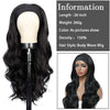 Natural Black Body Wave Wigs with Turban 26'' - Effortless Glamor