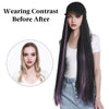 Baseball Cap Wig Women 30inch Long Straight Hair Wig