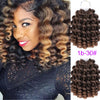 8inches Ombre Braiding Hair Jumpy Wand Curl Crochet Braids Synthetic Crochet Hair Extension for Black Women - Effortless Glamor