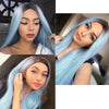 Women' s Blue Straight Hot Mini Lace Front Wig - Effortless Glamor