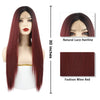 Women' s Red Straight Hot Mini Lace Front Wig - Effortless Glamor