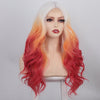 Ins Hot Long Curly Mini Lace Front Colorful Wigs - Effortless Glamor