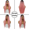 Women' s Pink Straight Hot Mini Lace Front Wig - Effortless Glamor