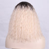 Ombre Blonde Short Kinky Curl Mini Lace Front Wigs - Effortless Glamor