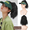 Natural Curly Hair Ponytail Open Top Wig Hat - Effortless Glamor