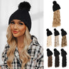 WigyyIns Hot Hat Hair Extension Long Wavy Curly Black Hat Wig - Effortless Glamor