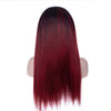 Red Kinky Yaki Straight Headband Wigs - Effortless Glamor