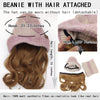 Beanies Neckerchief with Hair Attached for Women Hat Wigs - Effortless Glamor