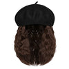 Wigyy Berets Cap with 8 Inch Wavy Curly Hat Wig - Effortless Glamor