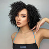 Short Black Kinky Curly Synthetic Lace Front Wigs