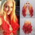 Ins Hot Long Curly Mini Lace Front Colorful Wigs - Effortless Glamor