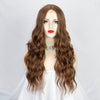 Ins Hot Brown Mixed Blonde Long Wavy Mini Lace Front Wigs - Effortless Glamor