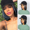 Synthetic Natural Wigs Hat Seamless Connection Hair Extension for Women Wigs Short Bob Baseball Cap Wig - Effortless Glamor