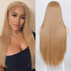 Ins Hot Long Blonde Orange Cosplay Mini Lace Wigs - Effortless Glamor