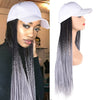 24inch Long Braiding Hair Baseball Cap Wig Box Braid wig - Effortless Glamor