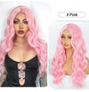 Ins Hot Middle Part Long Wavy Curly Hair Many Colors Small Lace Wig