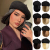 Wigyy Bob Hat Wig 9.5 Inch Straight Short Synthetic Bobo wigs Hat with hair Natural balck French Wool Artist Attached - Effortless Glamor