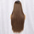 Long Straight Ombre Brown Synthetic Wigs Middle Part Wig Suitable For Party Use