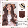 Summer Hat Wigs With Curly And Straight Hair - Effortless Glamor