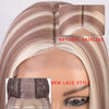 Ins Hot Mixed Dark Brown and Blonde Color Synthetic Wigs Short Straight Bob - Effortless Glamor