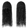 Ins Hot Baseball Cap with20 Hair Extensions Adjustable Wig Hat Attached African Kinky Curly Hairpiece - Effortless Glamor