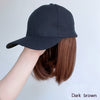 Pink Baseball Cap Hat Wigs - Effortless Glamor