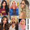 Ins Hot Middle Part Long Wavy Curly Hair Many Colors Small Lace Wig