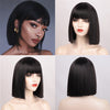 16 Colors ShortBob Wigs with Bangs - Effortless Glamor