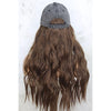 Brown Hair Removable Black Baseball Cap Wig - Effortless Glamor