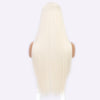 Long Straight Ombre Brown Synthetic Wigs Middle Part Wig Suitable For Party Use