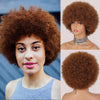 Afro Kinky Curly Wig Short Orange Fluffy Wigs with Bangs