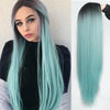 Women' s Blue Straight Hot Mini Lace Front Wig - Effortless Glamor