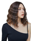 Wavy Brown & Black Bob Mini Lace Front Wig - Effortless Glamor