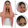 Women' s Pink Straight Hot Mini Lace Front Wig - Effortless Glamor