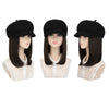 Synthetic 19.5-Inch Newsboy Cap Wig Suitable For Daily Use - Effortless Glamor