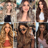 Ins Hot Brown Mixed Blonde Long Wavy Mini Lace Front Wigs - Effortless Glamor