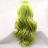 Grass Green Handmade Synthetic Lace Front Wigs Cosplay Party Use