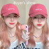 Pink Baseball Cap Wig - Effortless Glamor