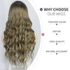 Ins Hot Brown Mixed Blonde Long Wavy Mini Lace Front Wigs - Effortless Glamor