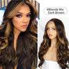 Ins Hot Middle Part Long Wavy Curly Hair Many Colors Small Lace Wig