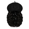 Wigyy Berets Cap with 8 Inch Wavy Curly Hat Wig - Effortless Glamor