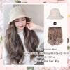 Summer Hat Wigs With Curly And Straight Hair - Effortless Glamor