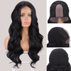 Long Natural Wave Black Wigs Middle Curly Wigs for Daily Use Hairs