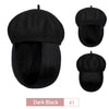 Wigyy Bob Hat Wig 9.5 Inch Straight Short Synthetic Bobo wigs Hat with hair Natural balck French Wool Artist Attached - Effortless Glamor