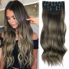 4pcs/set Long Wavy Hair Extensions Clip In Hair Extensions - Effortless Glamor