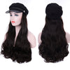 Octagon Cap Medium To Long Wavy Hair Wigs - Effortless Glamor